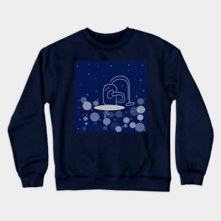 Vacuum cleaner, cleaning, cleanliness with dark blue color background Crewneck Sweatshirt